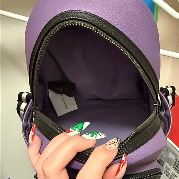Loungefly Purple and Green Beetlejuice Backpack - Picture 7 of 7